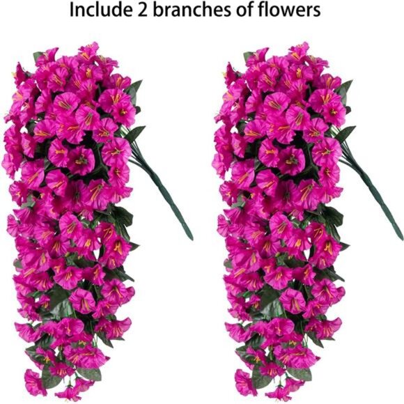 Artificial Faux Flowers Plants for Outdoor Outside Spring Summer Decoration, 2pc - Picture 5 of 7